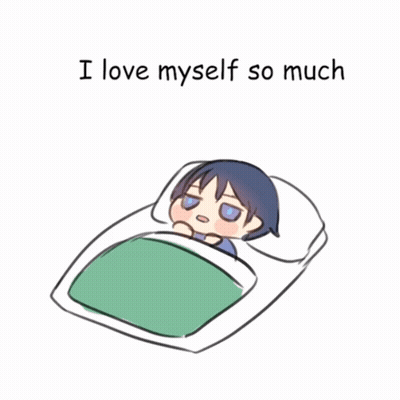 Person Laying In Bed Saying I Love Myself So Much GIF