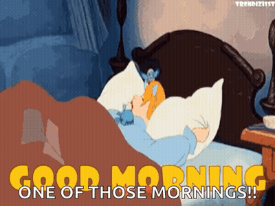 Person Laying In Bed With Pillow Saying Good Morning One Of Those Mornings GIF