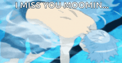 Person Laying In Water I Miss You Moomin GIF