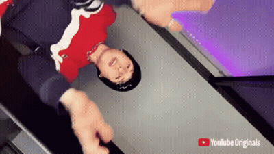 Person Laying On Back With YouTube Originals Logo GIF