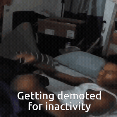 Person Laying On Bed Getting Demoted For Inactivity GIF