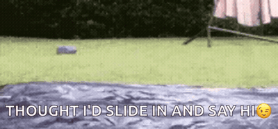 Person Laying On Blanket Saying Thought I'd Slide In And Say Hi GIF