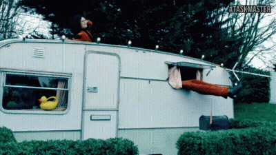 Person Laying On Camper #Taskmaster GIF