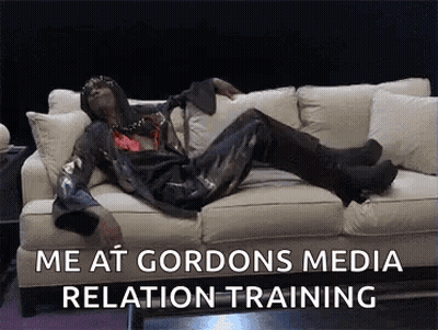 Person Laying On Couch During Media Training GIF