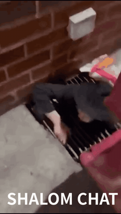 Person Laying On Doormat Saying Shalom Chat GIF