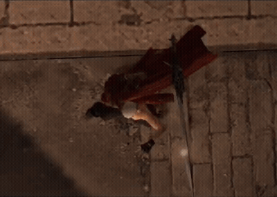 Person Laying On Ground With Blood And Knife GIF