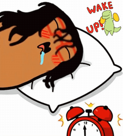 Person Laying On Pillow Saying Wake Up GIF