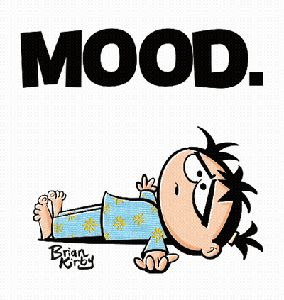 Person Laying On Stomach With Mood Above GIF