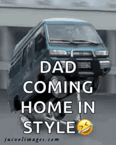 Person Lifting Blue Van Dad Coming Home In Style GIF