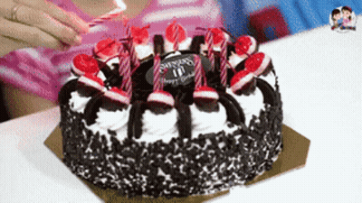 Person Lighting Birthday Cake Candles GIF
