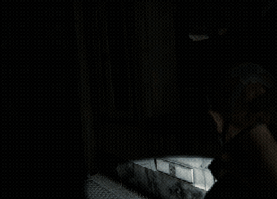 Person Looking At Monster In Video Game GIF