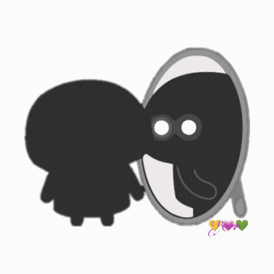 Person Looking In Mirror With Crown GIF