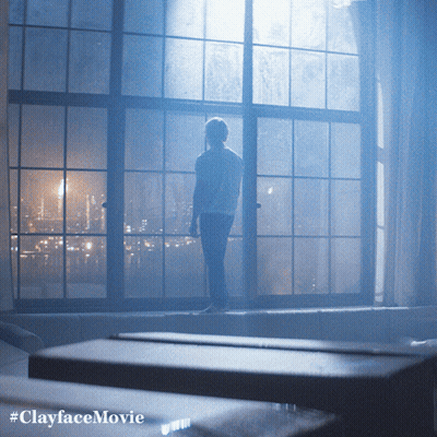 Person Looking Out Window #Clayfacemovie GIF