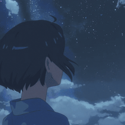 Person Looking Up At Shooting Star GIF
