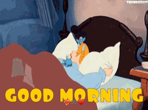Person Lying In Bed Saying Good Morning GIF