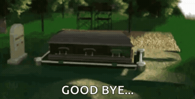 Person Lying In Grave Saying Good Bye GIF