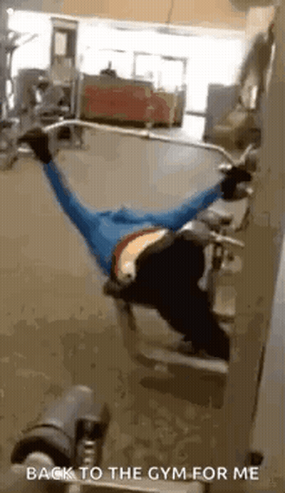 Person Lying On Barbell In Gym GIF