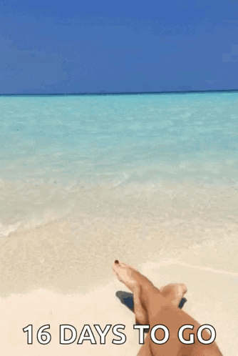 Person Lying On Beach 16 Days To Go GIF