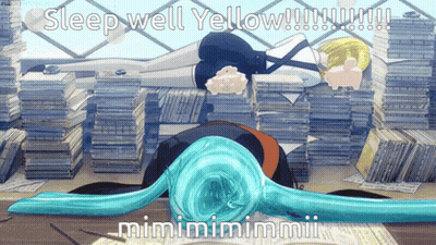 Person Lying On Books Sleep Well Yellow GIF