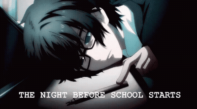 Person Lying On Desk Before School GIF