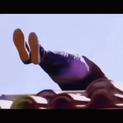 Person Lying On Roof With Feet Up GIF