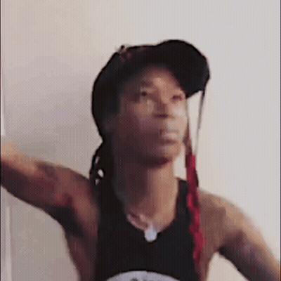 Person Making Funny Face With Hands On Nose GIF