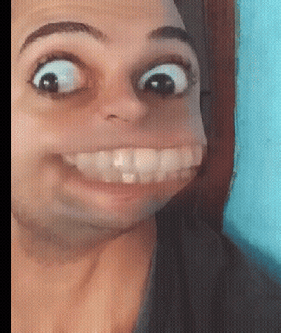 Person Making Funny Face With Mouth Open GIF