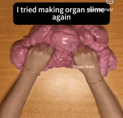 Person Making Organ Slime Saying I Tried Making Organ Slime Again GIF