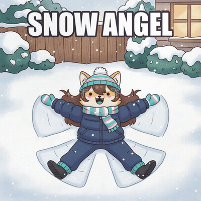 Person Making Snow Angel GIF