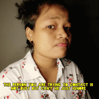 Person Not Busy Just Ignore GIF