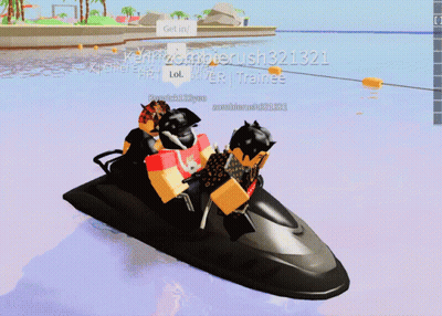 Person On Jet Ski In Supreme Shirt GIF