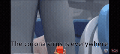 Person On Plane Saying Corona Virus Is Everywhere GIF
