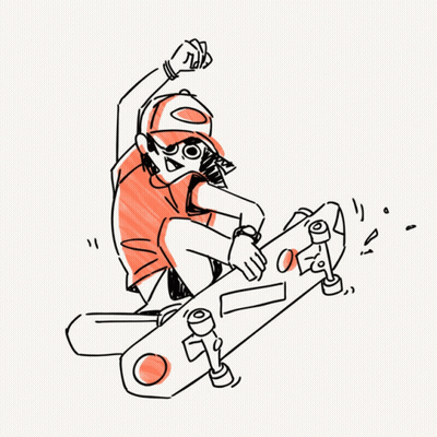 Person on Skateboard With Letter O
