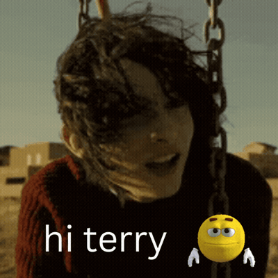 Person On Swing Saying Hi Terry GIF