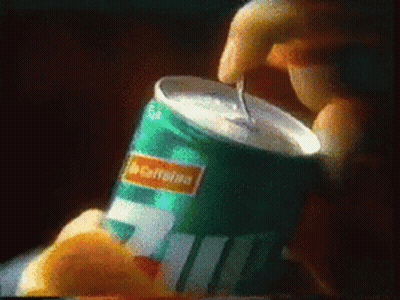 Person Opening 7 Up Can With Straw GIF