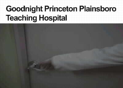 Person Opening Door Goodnight Princeton Plainsboro Teaching Hospital GIF