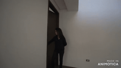 Person Opening Door Made In Animotica GIF