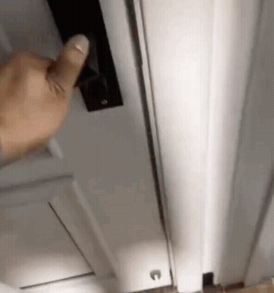 Person Opening Door With Finger GIF