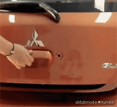 Person Opening Mitsubishi Car Door GIF