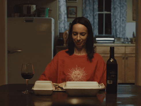 Person Opening White Styrofoam Box With Knife GIF