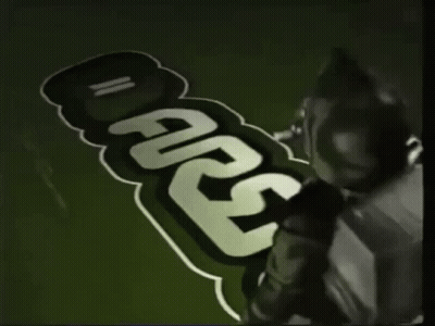 Person Painting Carlsberg On Green Background GIF