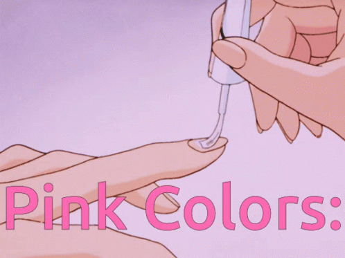 Person Painting Nails With Pink GIF
