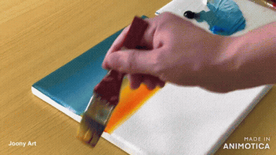 Person Painting On Canvas Made In Animatica GIF