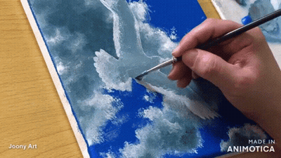 Person Painting With Brush Made In Animatica GIF