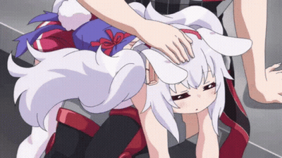 Person Petting Cartoon Character's Head GIF
