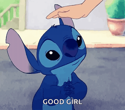 Person Petting Stitch Head Good Girl GIF