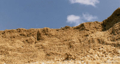 Person Photographing Large Dirt Pile GIF