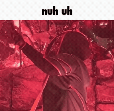 Person Playing Drum Set Saying Nuh Uh GIF