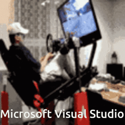 Person Playing Video Game With Visual Studio GIF