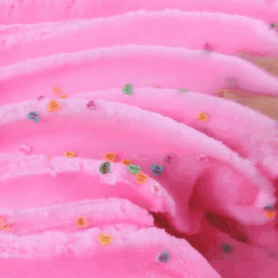 Person Playing With Pink Slime Hearts And Sprinkles GIF